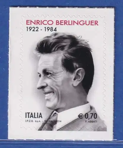 Italien 2014 Enrico Berlinguer, Politiker  Mi.-Nr. 3704 **
