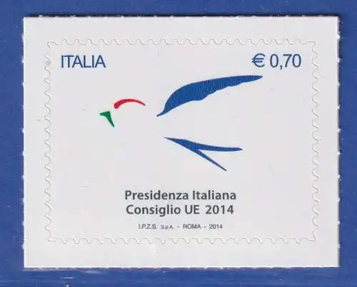 Italien 2014 Europäische Union Friedenstaube Mi.-Nr. 3706 **