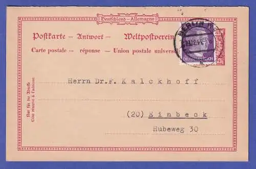 Dt. Reich 1944 Mi.-Nr. 785 auf Antwort-Postkarte O BERLIN