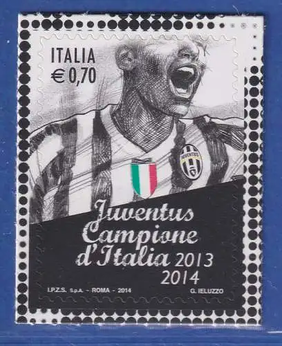 Italien 2014 Gewinn der Fußballmeistersch. durch Juventus Turin Mi.-Nr. 3719 **