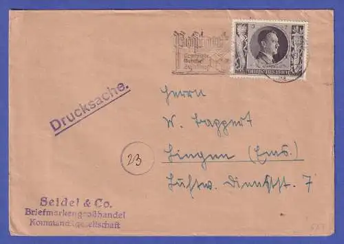Dt. Reich 1944 Mi.-Nr. 844 auf Brief Drucksache O DRESDEN