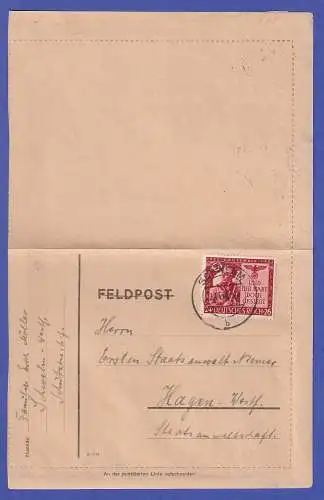 Dt. Reich 1943 Mi.-Nr. 863 auf Brief O SCHWELM