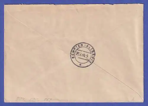 Dt. Reich 1944 Mi.-Nr. 874, 880 und 883 auf R-Brief O BAD SODEN