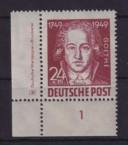 SBZ 1949 Goethe 24 Pf Mi.-Nr. 236 mit Druckerzeichen postfrisch  **
