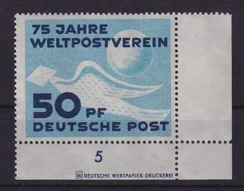 DDR 1949 Weltpostverein Mi.-Nr. 242 mit Druckerzeichen postfrisch ** 