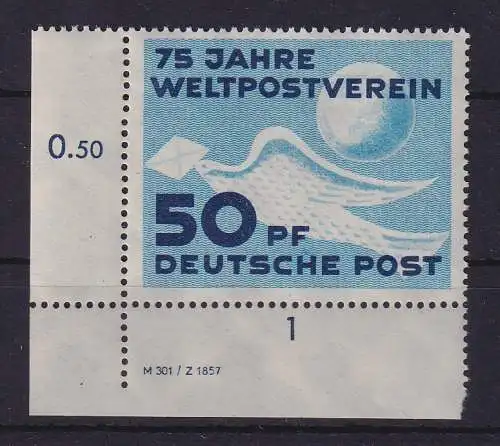 DDR 1949 Weltpostverein Mi.-Nr. 242 mit Druckvermerk postfrisch ** 