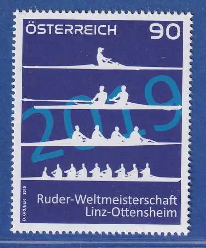 Österreich 2019 Sondermarke Ruder-Weltmeisterschaft Linz Mi.-Nr. 3478 **