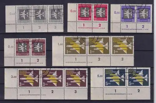 DDR 1957 Flugpostmarken Mi-Nr. 609-615 DV gestempelt