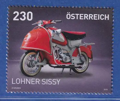 Österreich 2019 Sondermarke Motorräder Lohner Sissy Mi.-Nr. 3445 **
