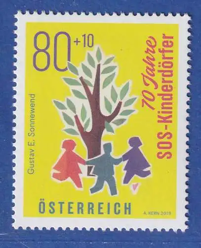 Österreich 2019 Sondermarke SOS-Kinderdörfer Mi.-Nr. 3449 **