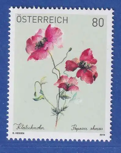 Österreich 2019 Treuebonusmarke Klatschmohn Mi.-Nr. 3451 **
