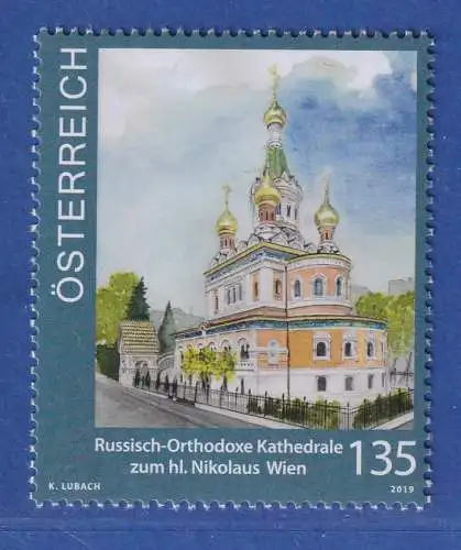 Österreich 2019 Sondermarke Russisch-Orthodoxe Kathedrale, Wien Mi.-Nr. 3467 **