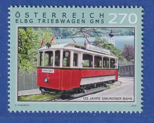 Österreich 2019 Sondermarke Eisenbahnen Gmund Strassenbahn Mi.-Nr. 3476 **