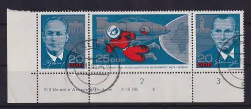 DDR 1965 Kosmonauten Mi-Nr. (1138-1140) W Zd 159 DV gestempelt