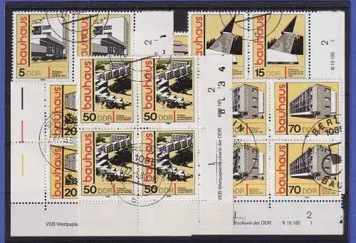 DDR 1980 Bauhaus Mi-Nr. 2508-2513 DV Eckrandstücke gestempelt