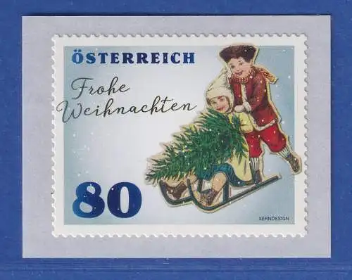 Österreich 2019 Sondermarke Weihnachten Kind mit Schlitten Mi.-Nr. 3498 **