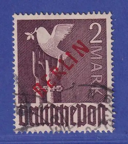 Berlin 1949 Rotaufdruck 2 Mark  Mi.-Nr. 34 gestempelt gpr. SCHLEGEL BPP