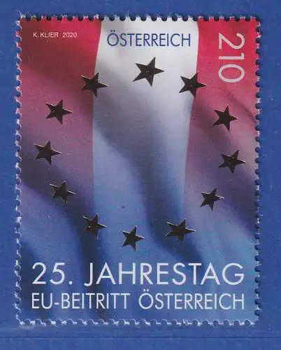 Österreich 2020 Sondermarke 25. Jahrestag EU-Beitritt Österreich Mi.-Nr. 3500 **