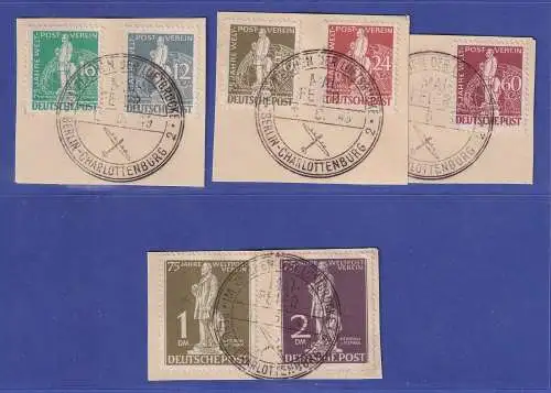 Berlin 1949 Weltpostverein Mi-Nr. 35-41 mit So.-O auf Briefst. gpr. SCHLEGEL BPP