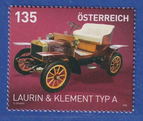 Österreich 2020 Sondermarke Auto Laurin & Klement Typ A Mi.-Nr. 3504 **