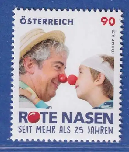 Österreich 2020 Sondermarke Klinikclown-Verein Rote Nasen Mi.-Nr. 3506 **