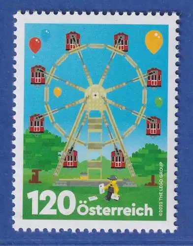 Österreich 2022 Sondermarke LEGO Prater-Riesenrad Mi.-Nr. 3675 **