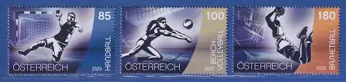 Österreich 2020 Sondermarken Sport und Ball Mi.-Nr. 3555-57 **