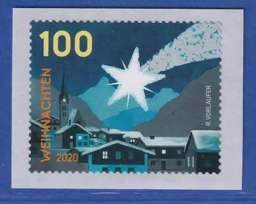 Österreich 2020 Sondermarke Weihnachten, Weihnachtsstern Mi.-Nr. 3565 **