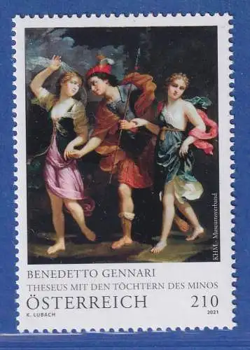 Österreich 2021 Sondermarke Benedetto Gennari, ital. Maler Mi.-Nr. 3573 **