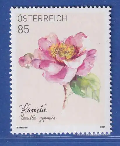 Österreich 2021 Treuebonusmarke: Kamelie Mi.-Nr. 3574 **