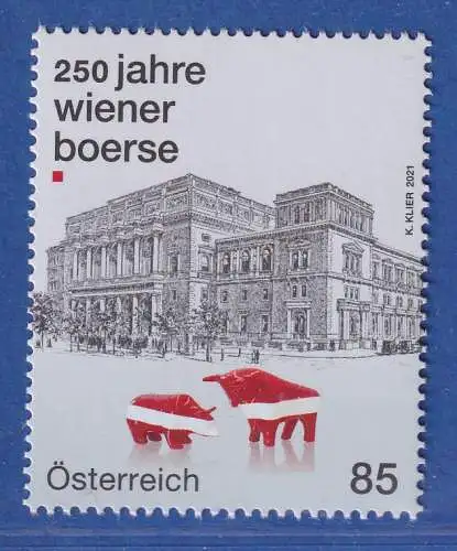 Österreich 2021 Sondermarke Wiener Börse Mi.-Nr. 3585 **
