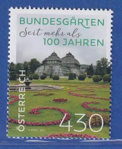 Österreich 2021 Sondermarke Bundesgärten, Palmenhaus Schönbrunn Mi.-Nr. 3586 **