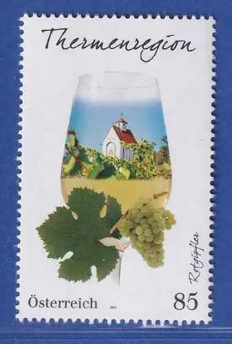 Österreich 2021 Sondermarke Weinregionen, Thermenregion Mi.-Nr. 3588 **