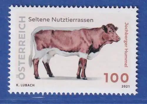 Österreich 2021 Sondermarke Seltene Nutzrierrassen  Mi.-Nr. 3593 **