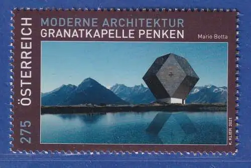 Österreich 2021 Sondermarke Granatkapelle Penken, v. Mario Botta Mi.-Nr. 3595 **