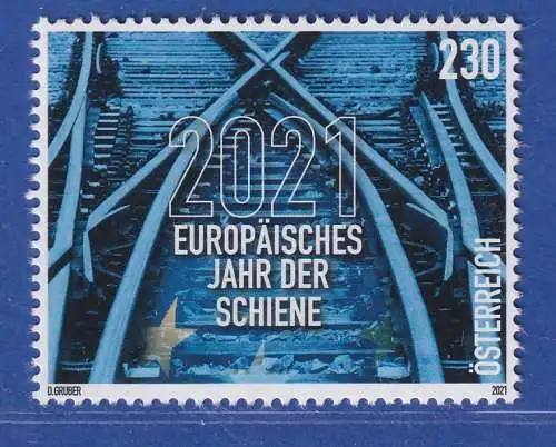 Österreich 2021 Sondermarke Europäisches Jahr der Schiene Mi.-Nr. 3597 **