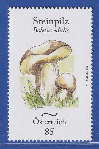 Österreich 2021 Sondermarke Einheimische Pilze, Steinpilz Mi.-Nr. 3599 **