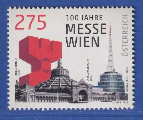 Österreich 2021 Sondermarke 100 Jahre Messe Wien Mi.-Nr. 3619 **