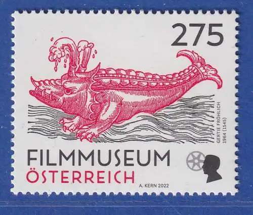 Österreich 2022 Sondermarke Filmmuseum, Fabelwesen Zyphius Mi.-Nr. 3640 **
