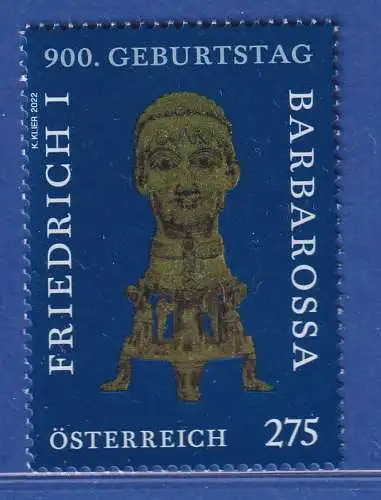 Österreich 2022 Sondermarke Friedrich I. Barbarossa, Kaiser Mi.-Nr. 3648 **