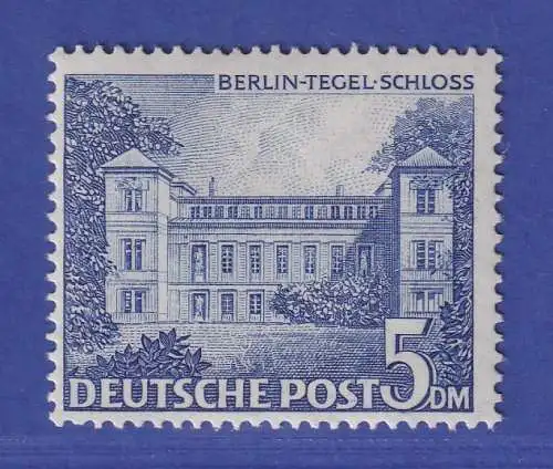 Berlin 1949 Bauten 5DM Schloss Tegel Mi-Nr. 60 postfrisch ** gepr. SCHLEGEL BPP