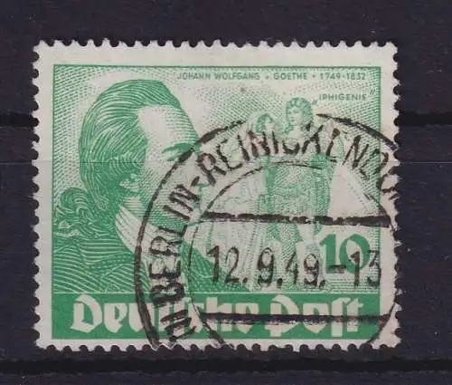 Berlin 1949 Goethe 10Pfg Mi-Nr. 61 sauber gest. BERLIN-REINICKENDORF 12.9.49