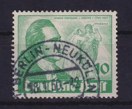Berlin 1949 Goethe 10Pfg Mi-Nr. 61 sauber gest. BERLIN-NEUKÖLLN 18.1.50