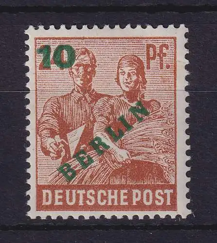 Berlin 1949 Grünaufdruck 10 Pf Mi-Nr. 65 postfrisch ** 