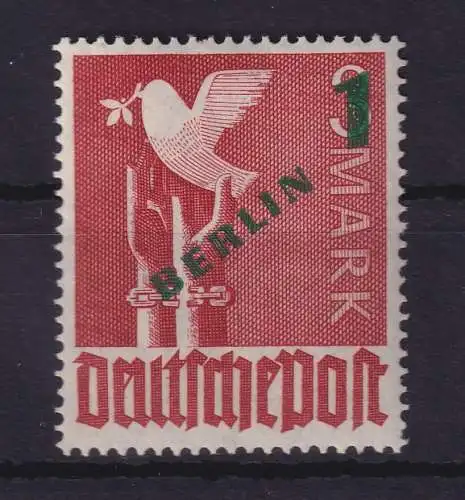 Berlin 1949 Grünaufdruck 1DM Mi-Nr. 67 postfrisch ** gpr. SCHLEGEL BPP 