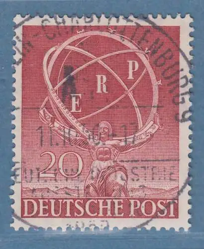 Berlin 1950 ERP-Programm Mi.-Nr. 71 Luxusstück mit zentr. So.-O, gpr. SCHLEGEL