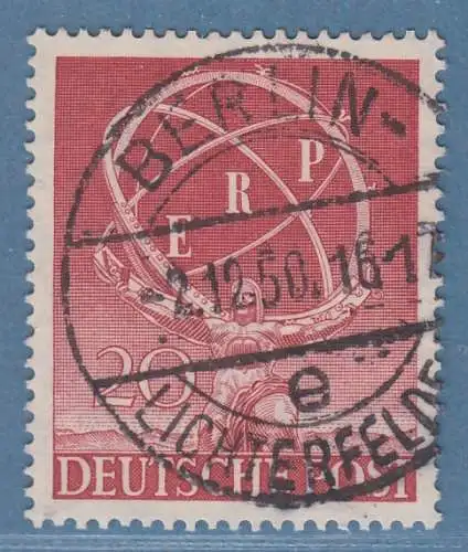 Berlin 1950 ERP-Programm Mi.-Nr. 71 Luxusstück m. Voll-O BERLIN-LICHTERFELDE gpr