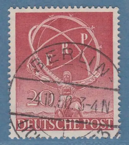 Berlin 1950 ERP-Programm Mi.-Nr. 71 Luxusstück ideal O BERLIN-LICHTERFELDE gpr.