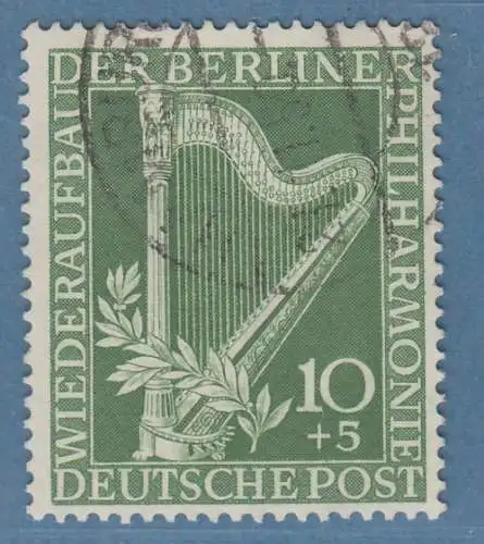 Berlin 1950 Philharmonie Harfe Mi.-Nr. 72 sauber O HAMBURG
