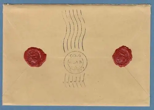 NAGLER-ATM Mi.-Nr. 1.2 Höchstwert 9990 auf Eil-Wertbrief, FDC Rothenburg 14.4.92